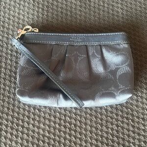 Coach | Gray Pleated Wristlet Clutch